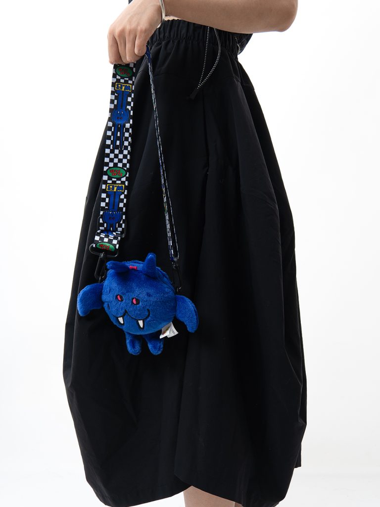 W.B Original “Bobo” Plush Crossbody Bag | Y2K Checkerboard Strap Mini Sling