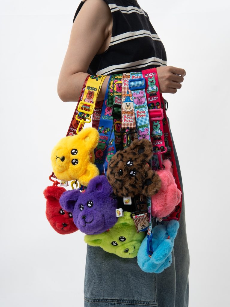 WOODBUDDY | Mio Bear Plush Charm & Micro Pouch