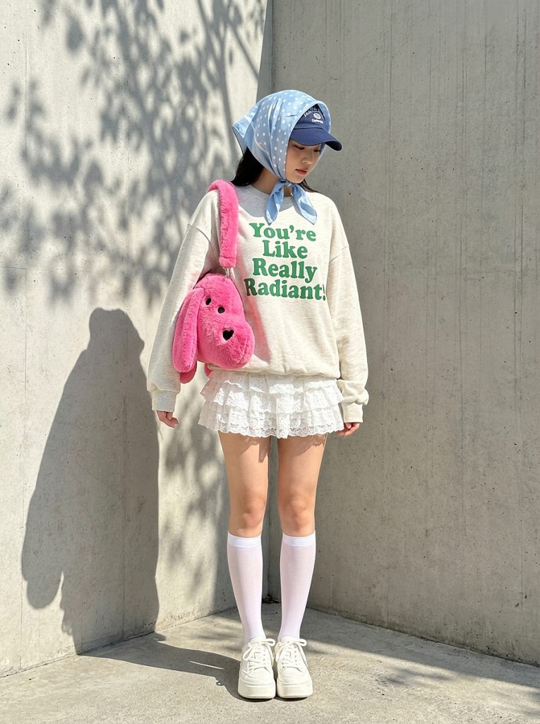 Pink Dog Plush Tote Bag