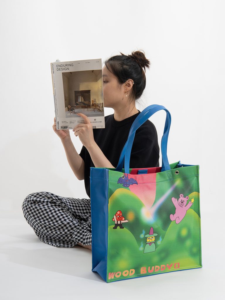 WOODBUDDY “Dreamscape” Signature Canvas Tote | Graphic Shopper & Crossbody (Free Strap Included)