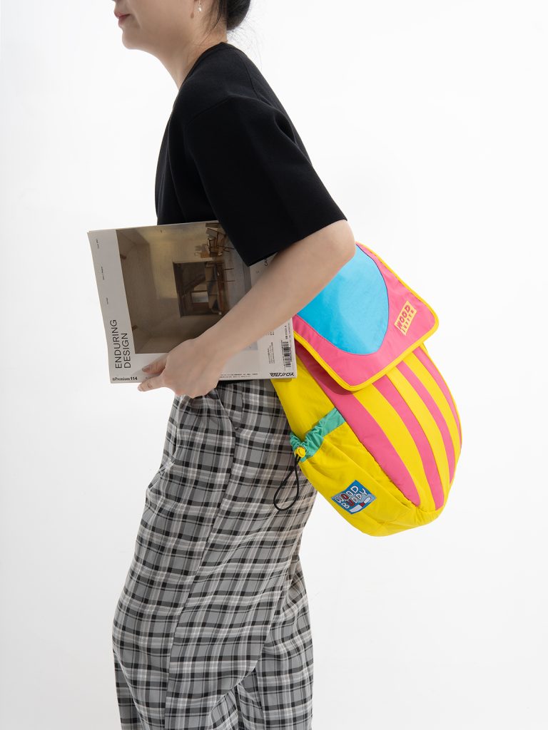 WOODBUDDY Original Dopamine Colorblock Messenger Bag | Y2K Striped Crossbody